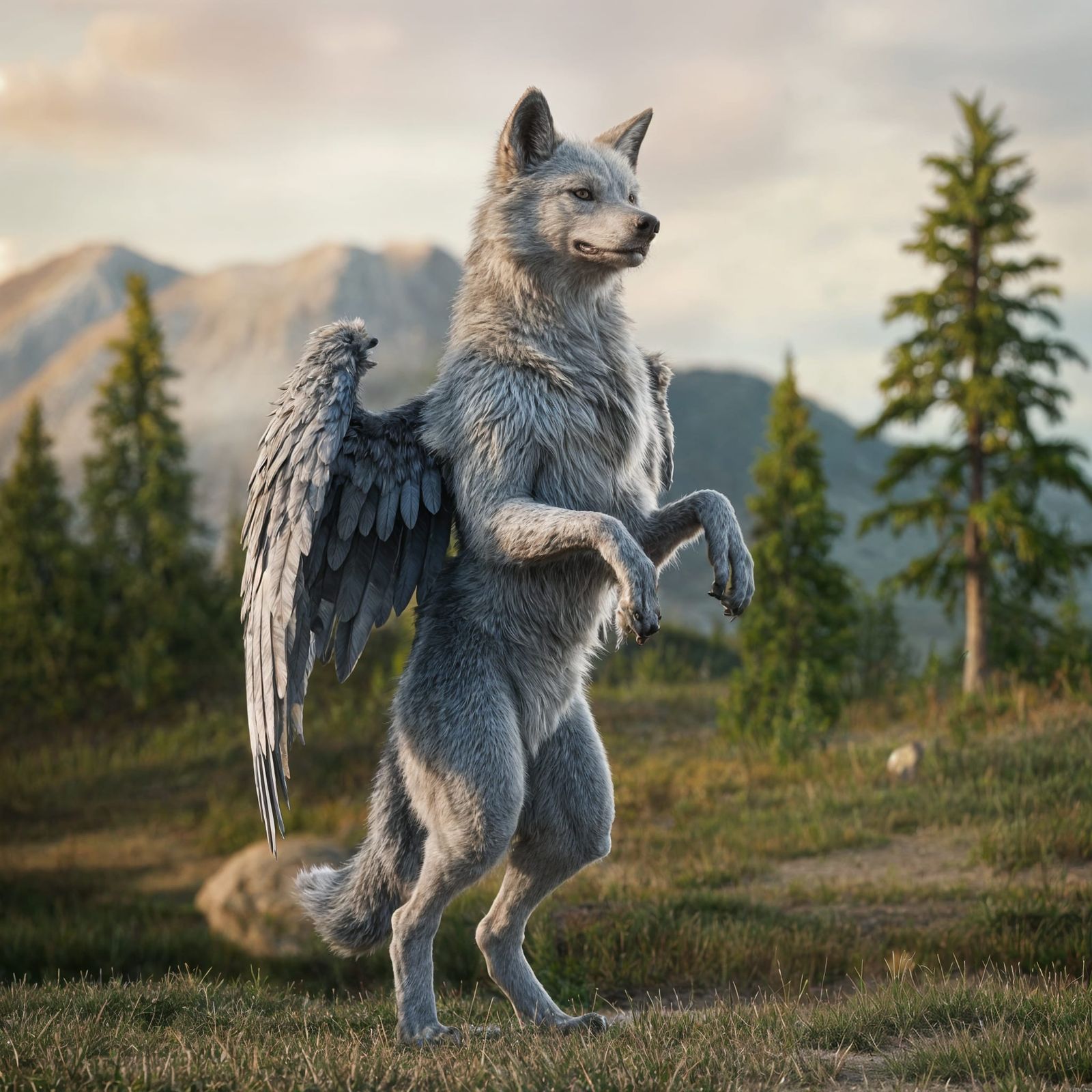 Winged wolf