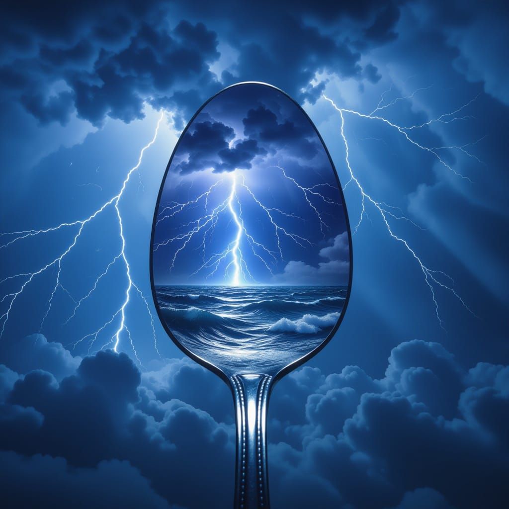 A spoonful of lightening  by @Peardrop