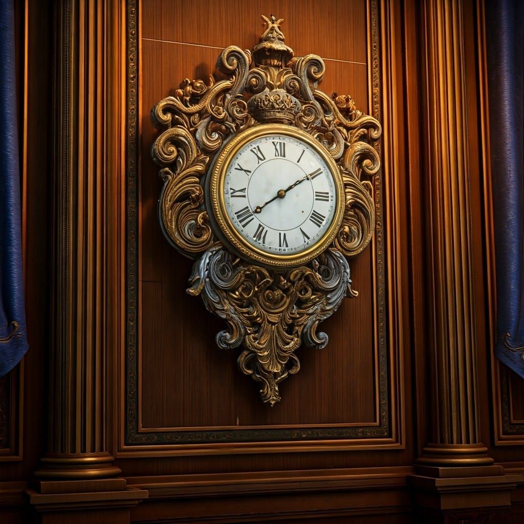 Majestic Royal Clock in Lavish Palace