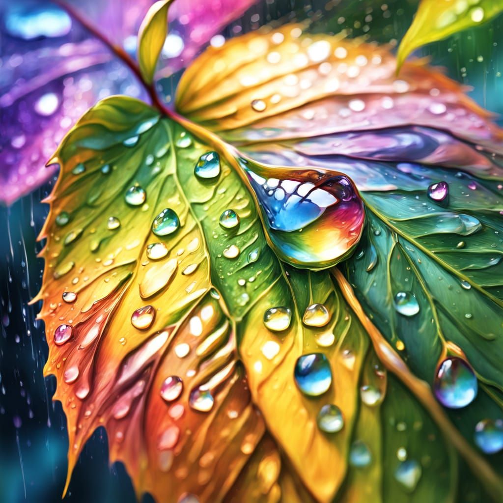 macro view of a raindrop  by @Bonobob