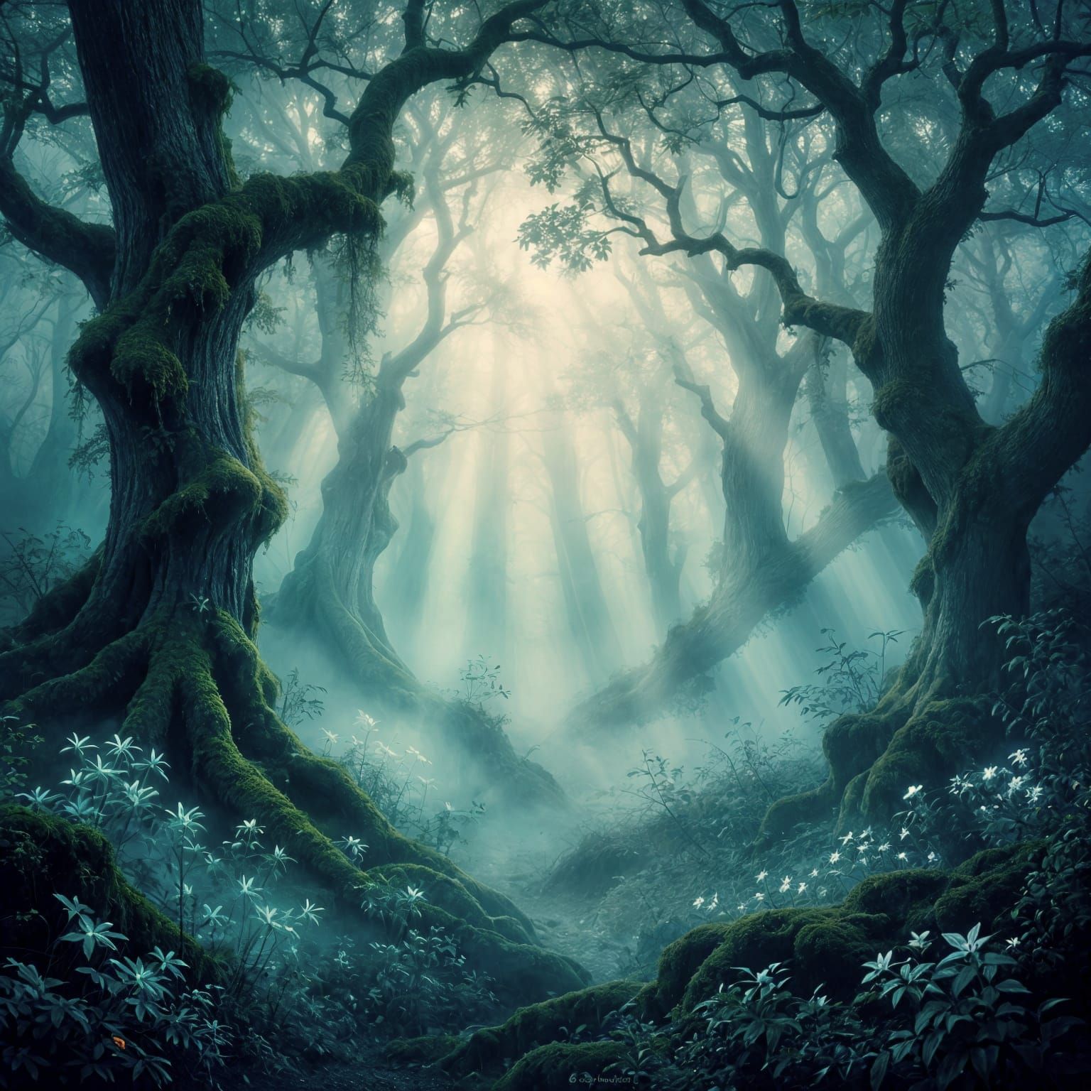  foggy fantastical forest   by @Tilted25