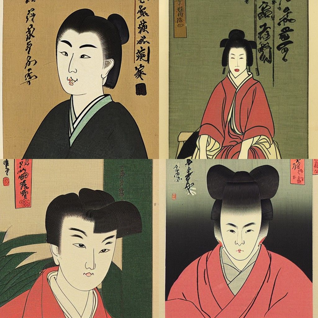 A portrait in the style of Sōsaku hanga