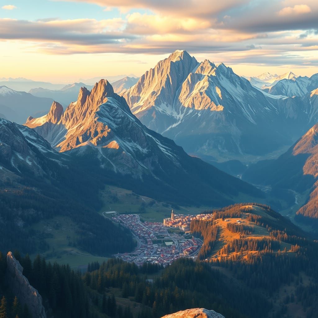 A tiny town seen from the summit  by @Corn Clay