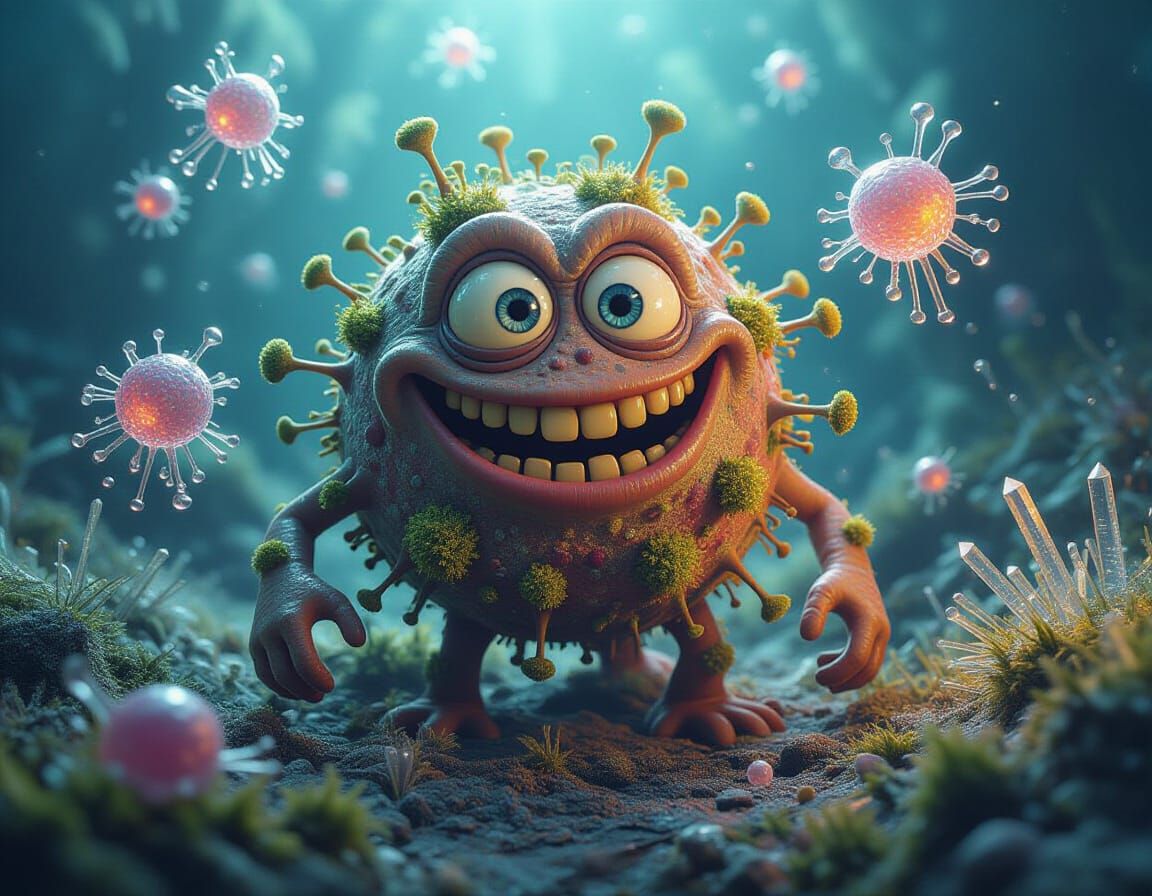 Silly Microbe  by @Sandi
