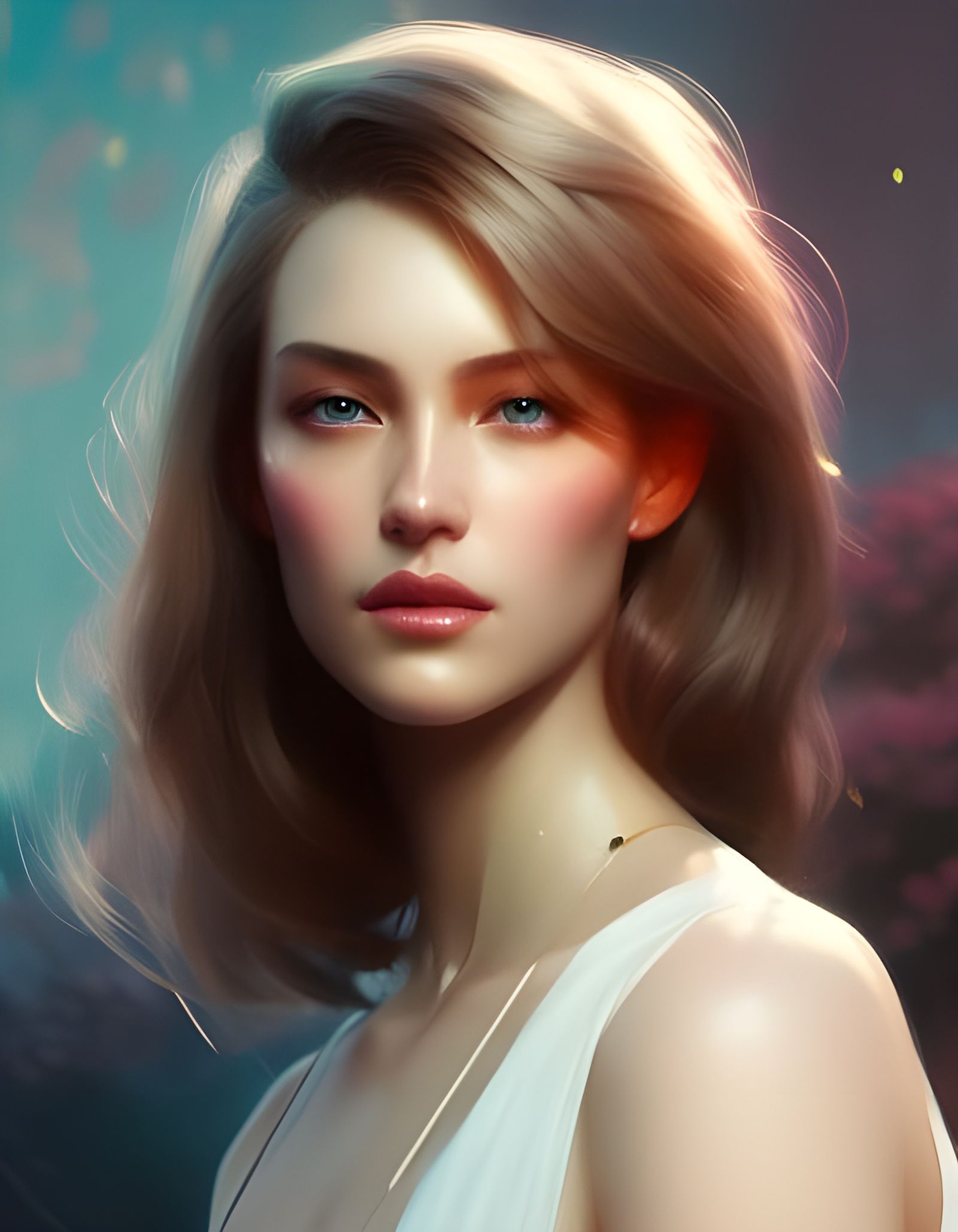 An attractive middle aged woman with a nice smile - AI Generated Artwork -  NightCafe Creator