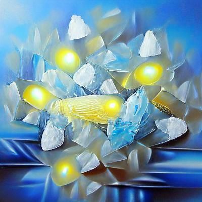 Light Energy Crystals white light blue light yellow realisti...