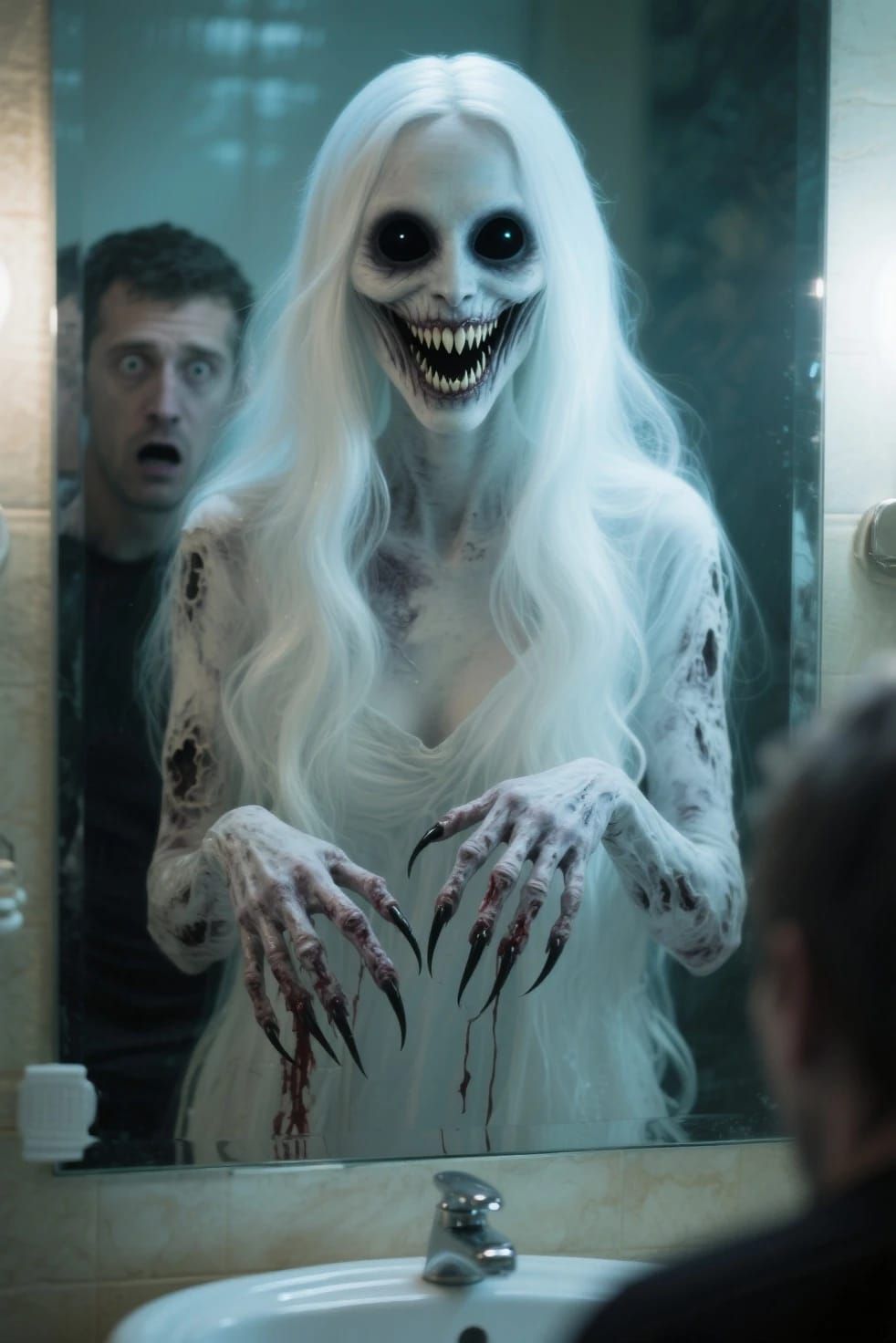 Terrifying horror creation I just made of a man summoning a ...