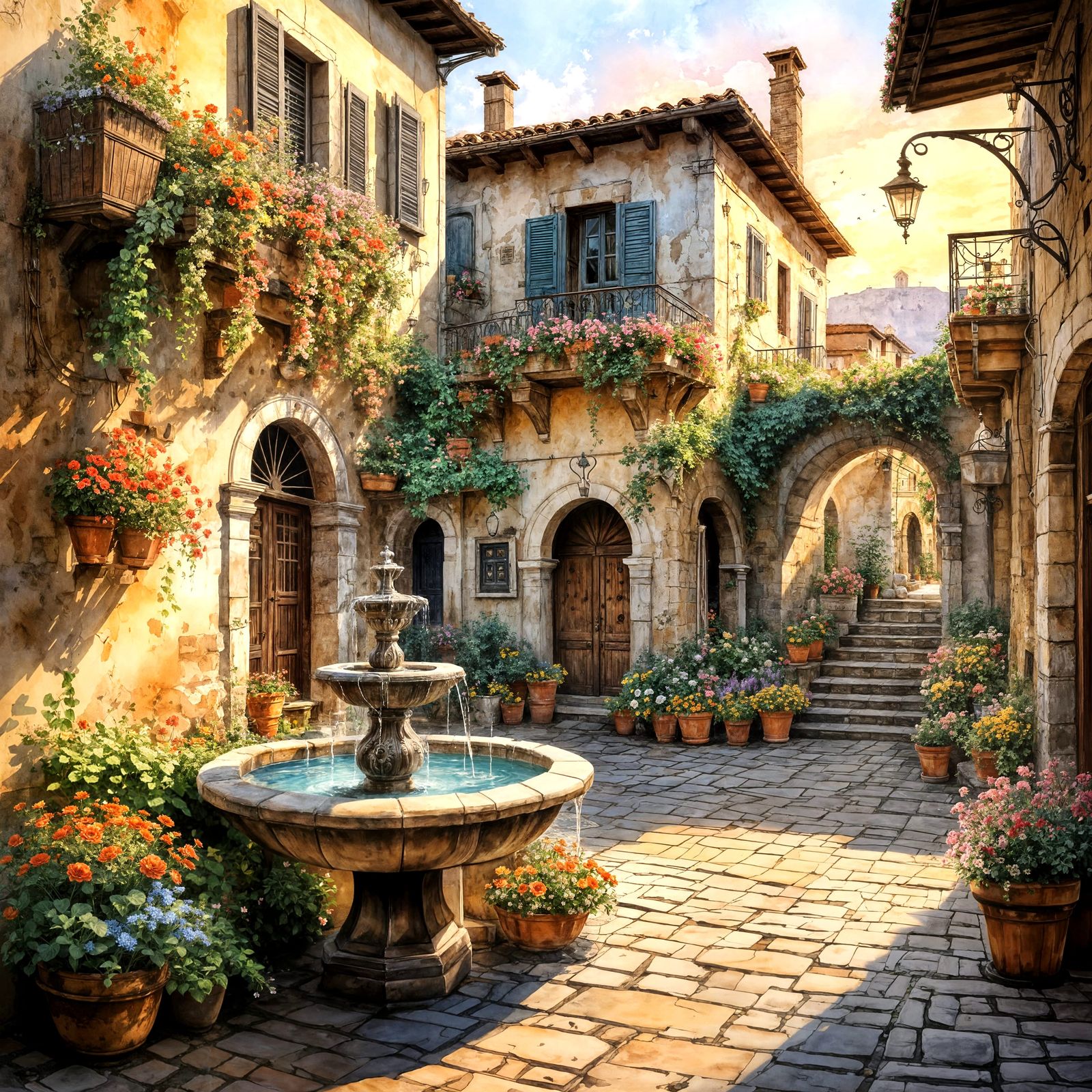 Cozy courtyard  by @Valentina