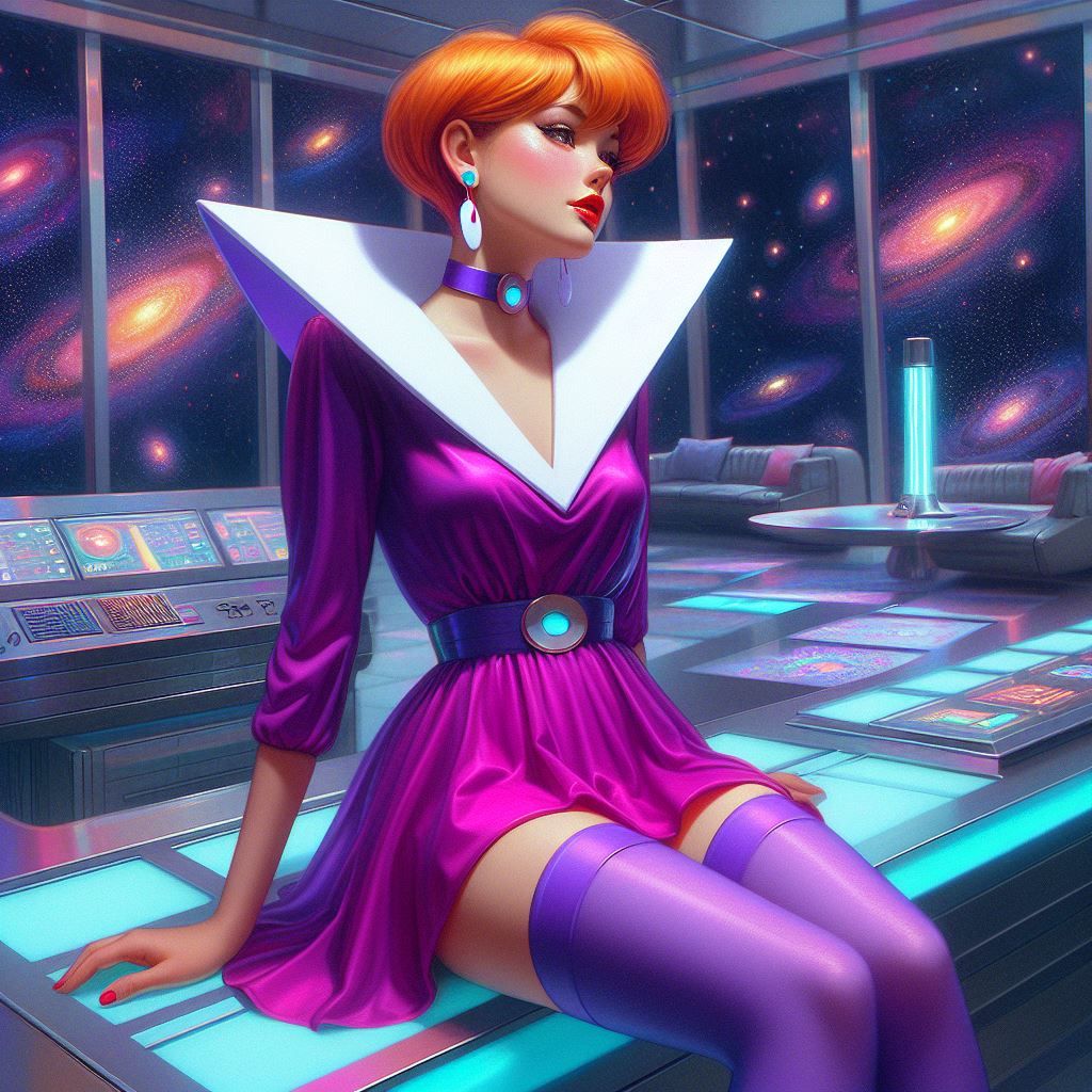 hajime sorayama retro 80s sci-fi futurism cyberpunk space Th...