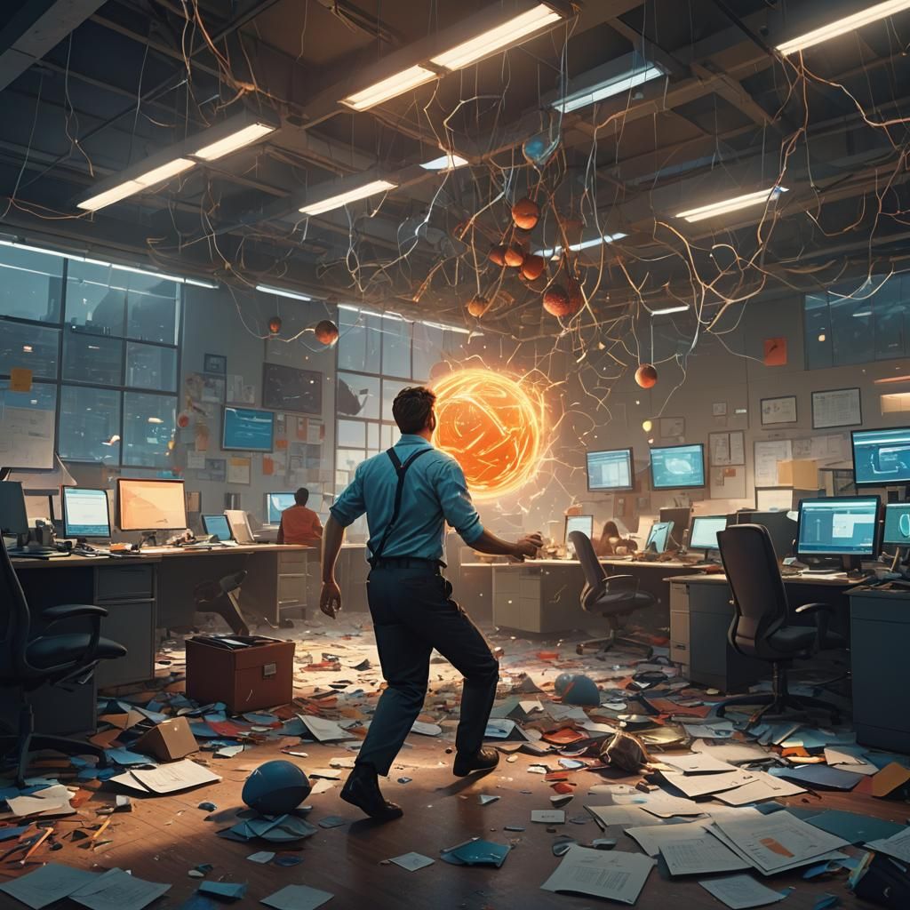 Employees are required to play dodge ball in the office.