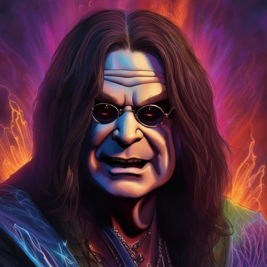 Ozzy osbourne as a wizard - AI Generated Artwork - NightCafe Creator