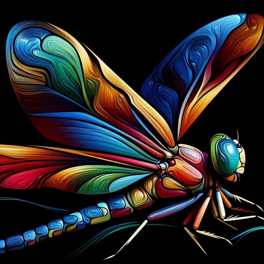 Colorful dragonfly