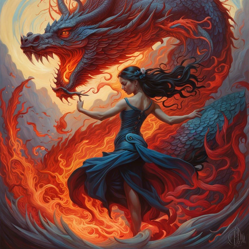 Dancing for the Fire Dragon  by @Ratso