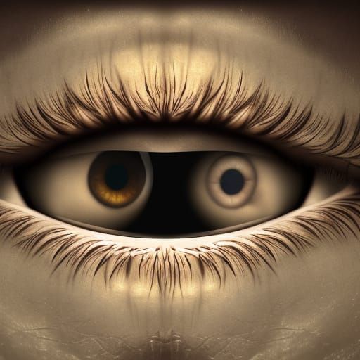 Hundreds to thousands of photorealistic hyperdetailed eyes l...
