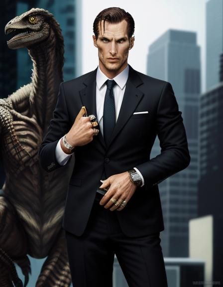 sweating over presented business card Rolex watch on wrist a...