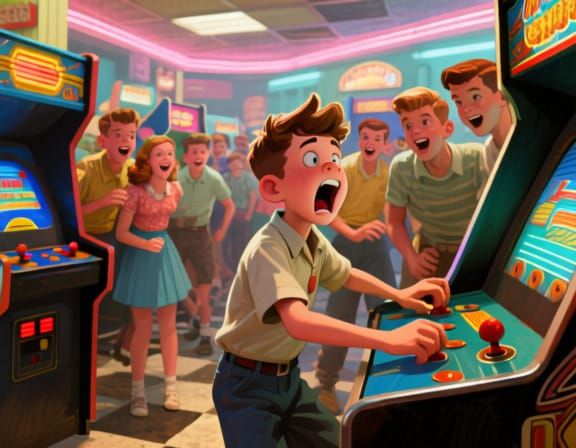 Beating the high score  by @NovemberFox