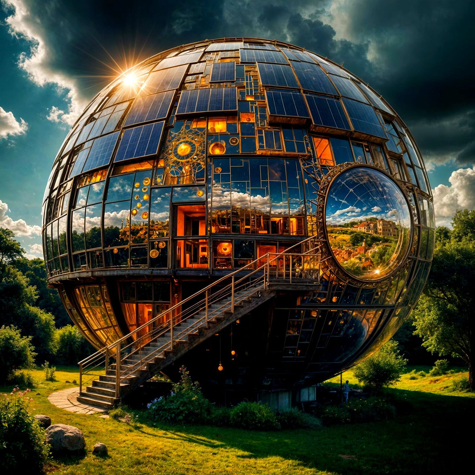 my solarpunk studio  by @lawrencelot