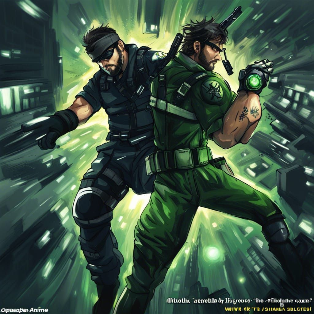 big boss from metal gear fighting sam fisher - AI Generated Artwork -  NightCafe Creator