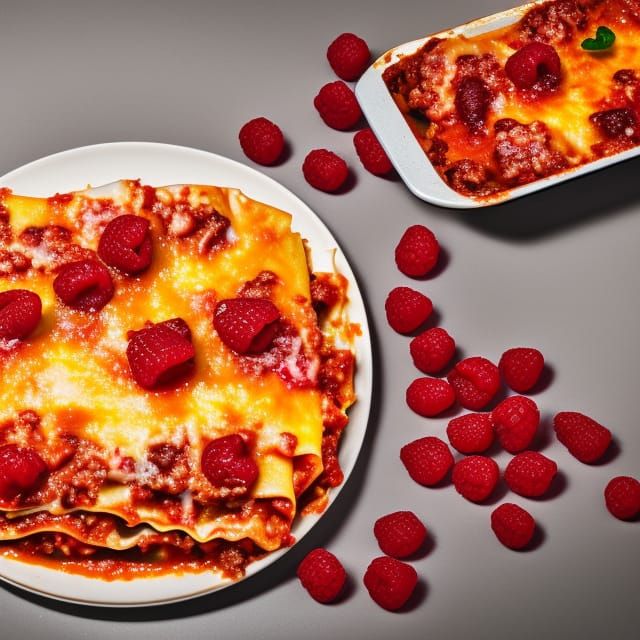 Raspberry lasagna
