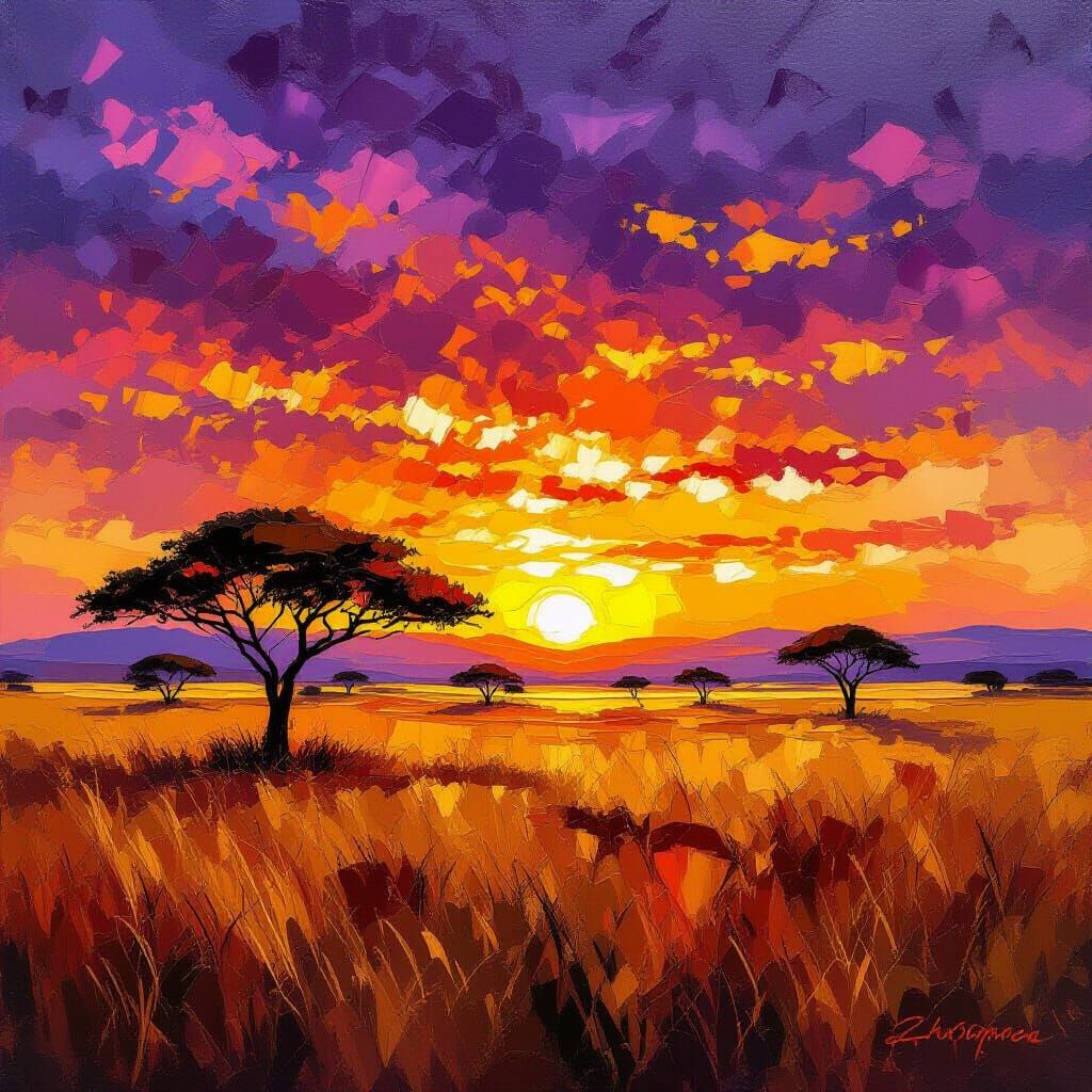 Serengeti Sunrise    by @Arisiin