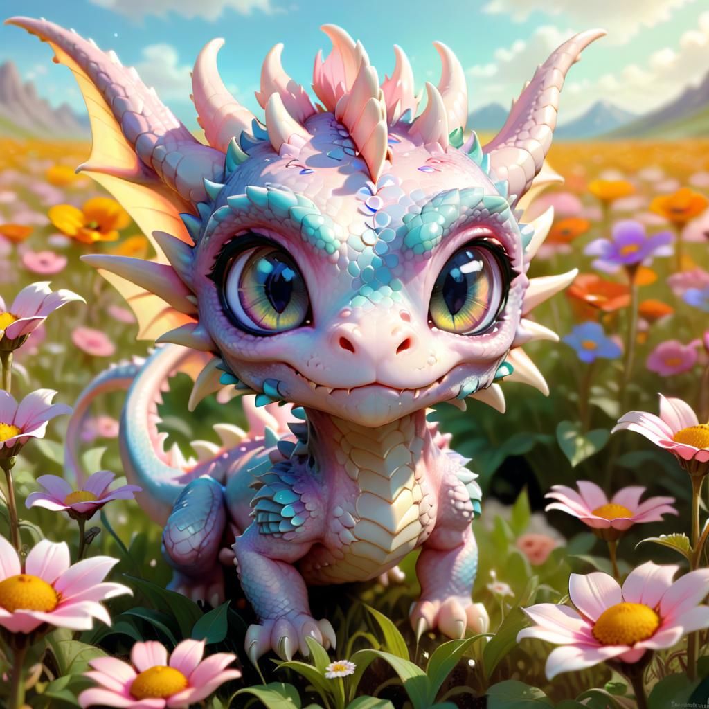 Chibi Dragon  by @DragonIdk