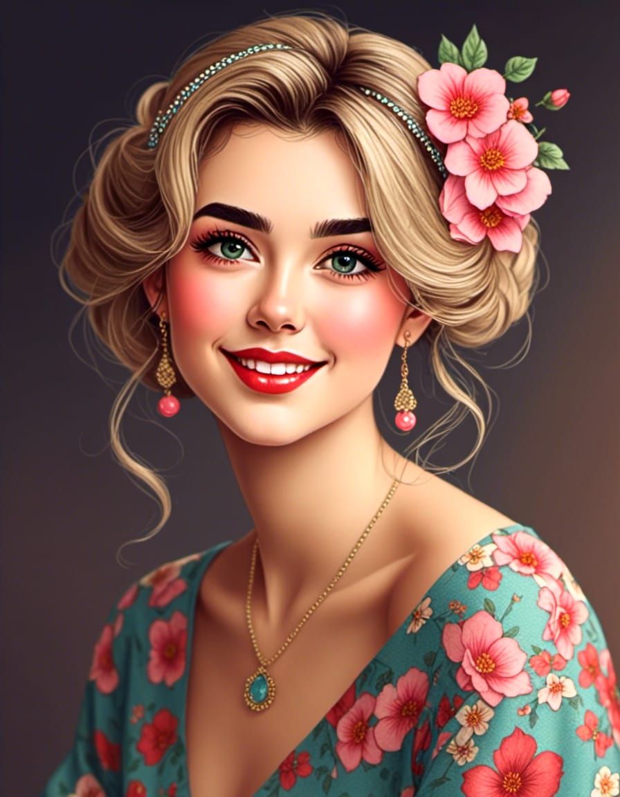 Female portrait <lora:Whimsical portraits:1.0>