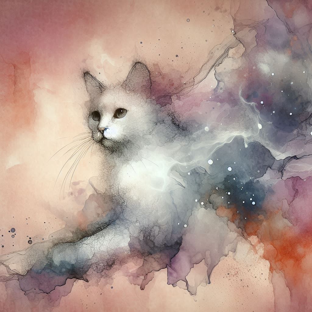 Watercolor kitty