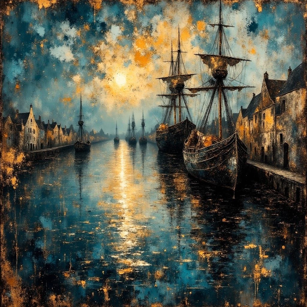 Ancient Port by night  by @Gno2