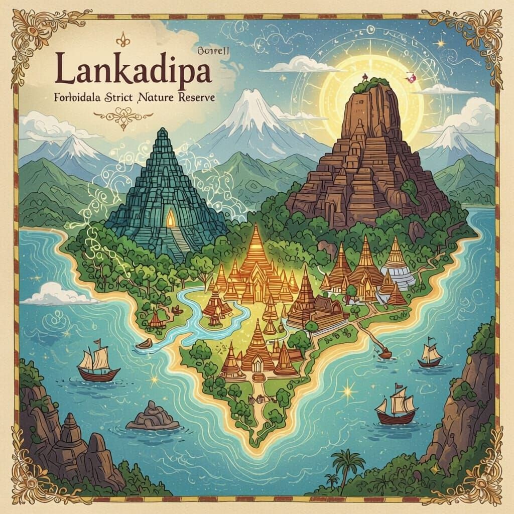 A magical map of sri lanka. 