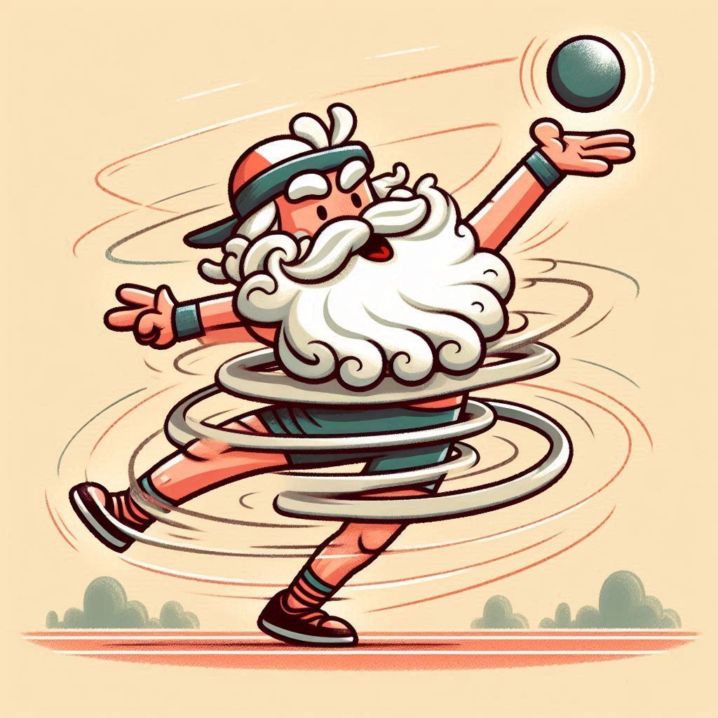 Twisted Papa Throws the Discus