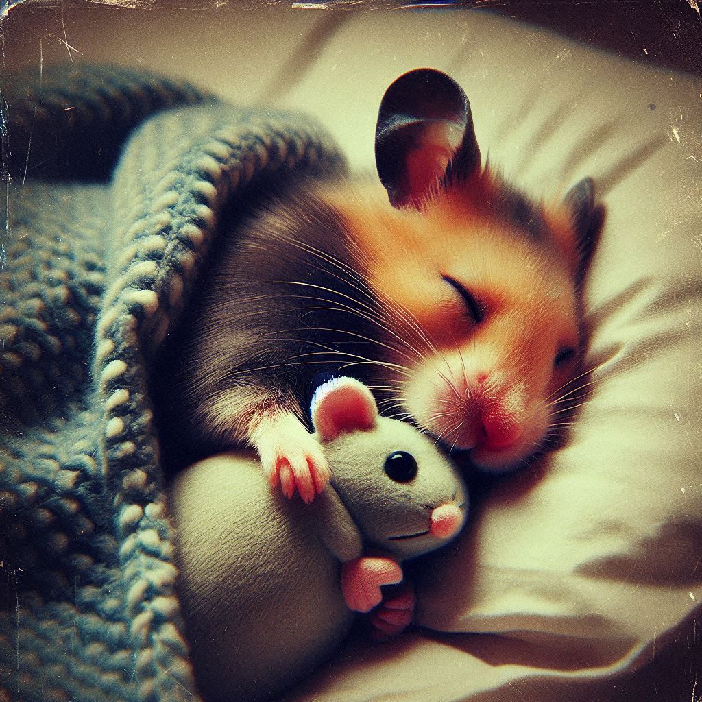 Sleeping hamster