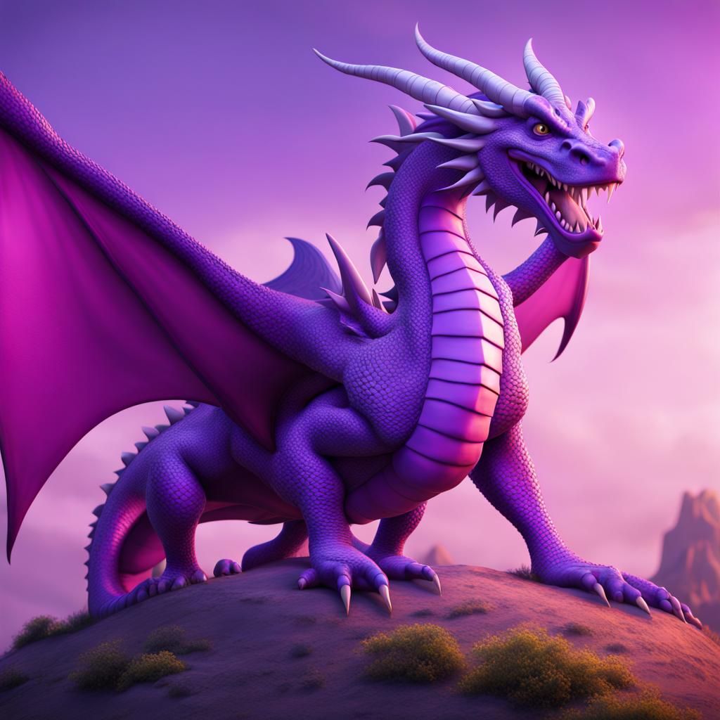 giant purple dragon