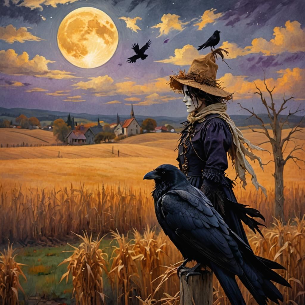 Raven and the Scarecrow   by @GAi