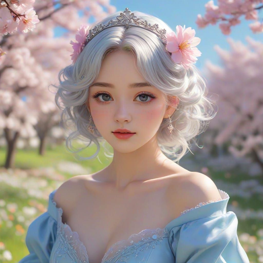 Ethereal Princess in Pastel Wonderland