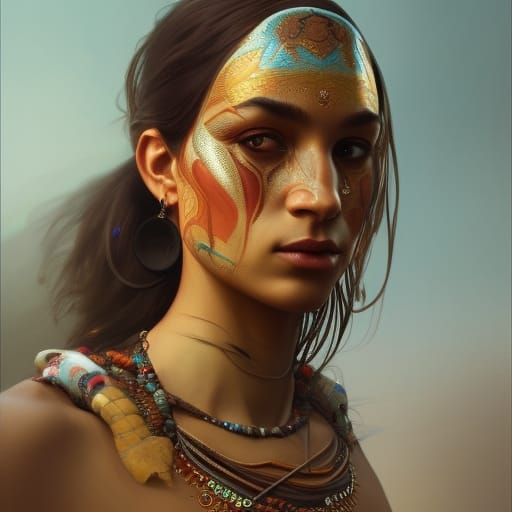 Elona Ndrecaj indian look