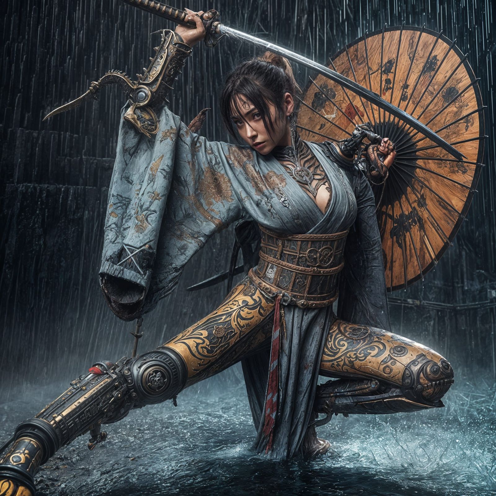 Practicing in the rain