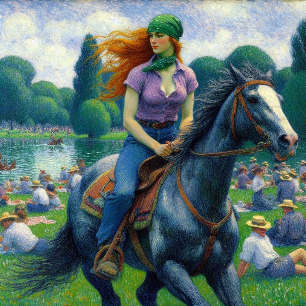 Sunday in the Park with Fire Hair