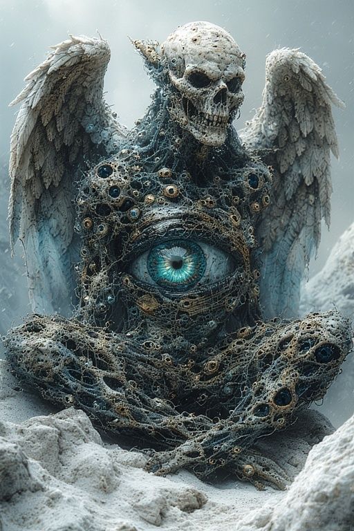 Terrifying real life style monstrous gigantic seraphim with ...