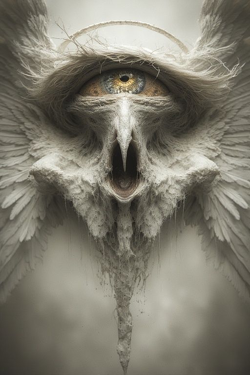 Terrifying real life style monstrous gigantic seraphim with ...