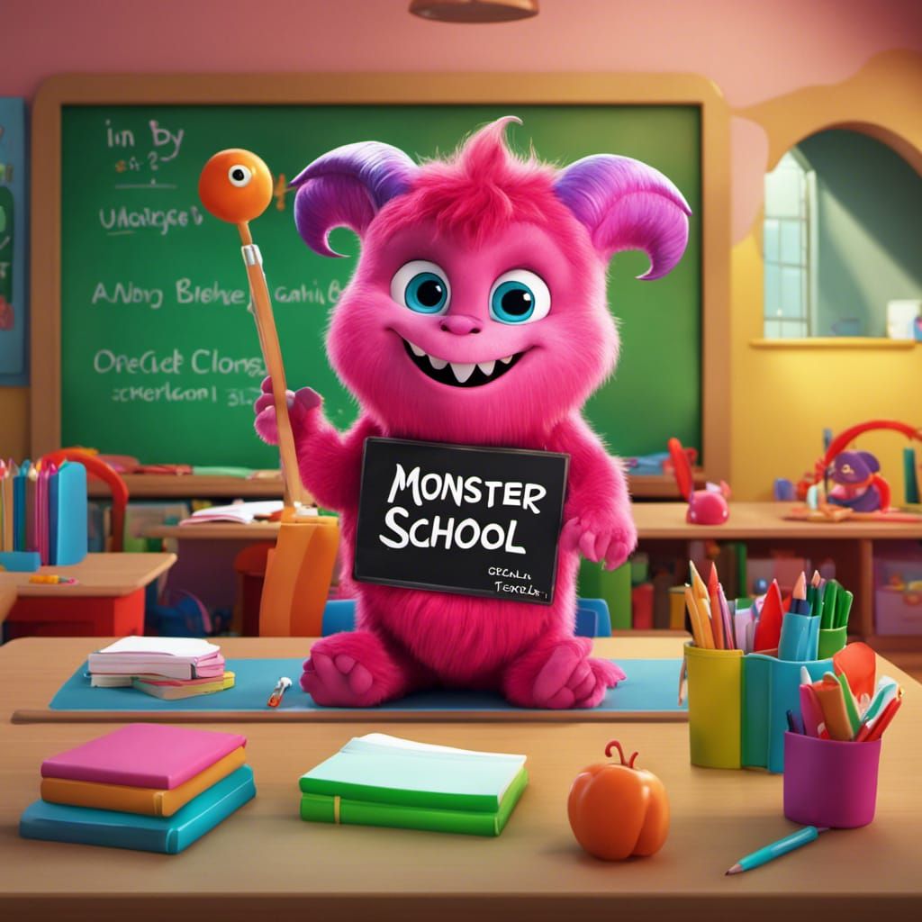 First day of Monster School 👾  by @Vixsin