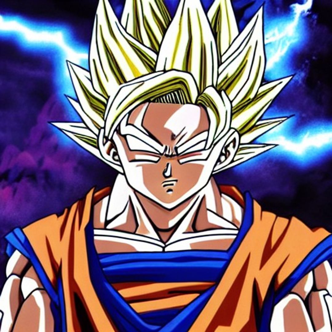 Goku Super Saiyan Powering Up - AI Generated Artwork - NightCafe Creator