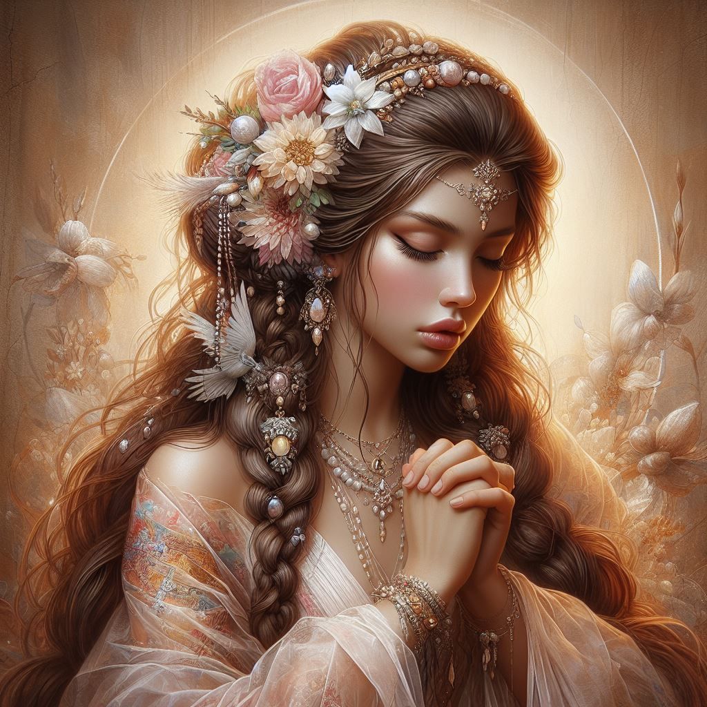 Temple Priestess in Contemplation