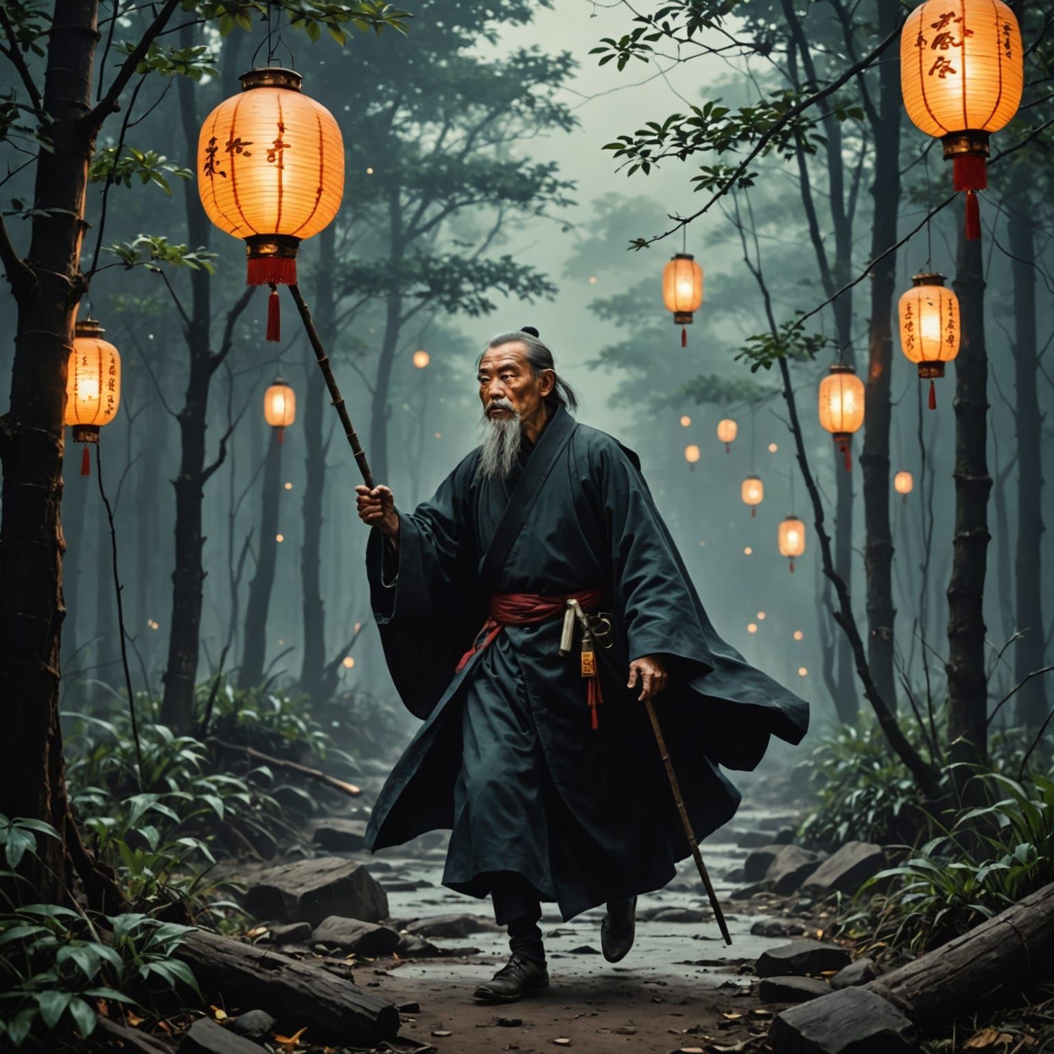 The Melting of Time in a Surrealist Landscape