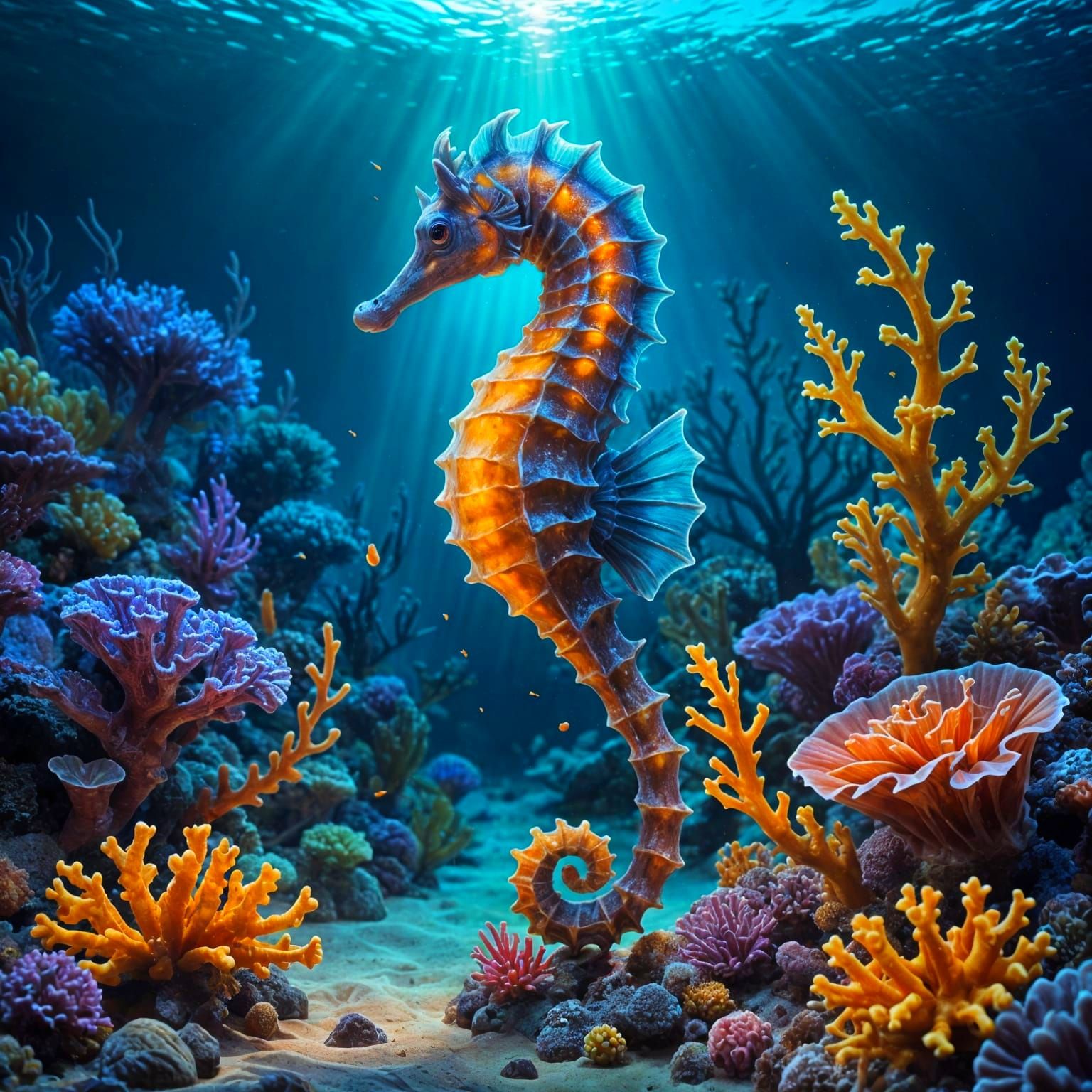 The Coral Sentinel  by @Lunarelle