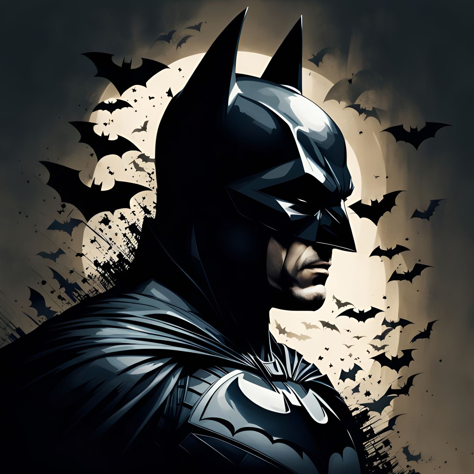 BATMAN BATS MOON