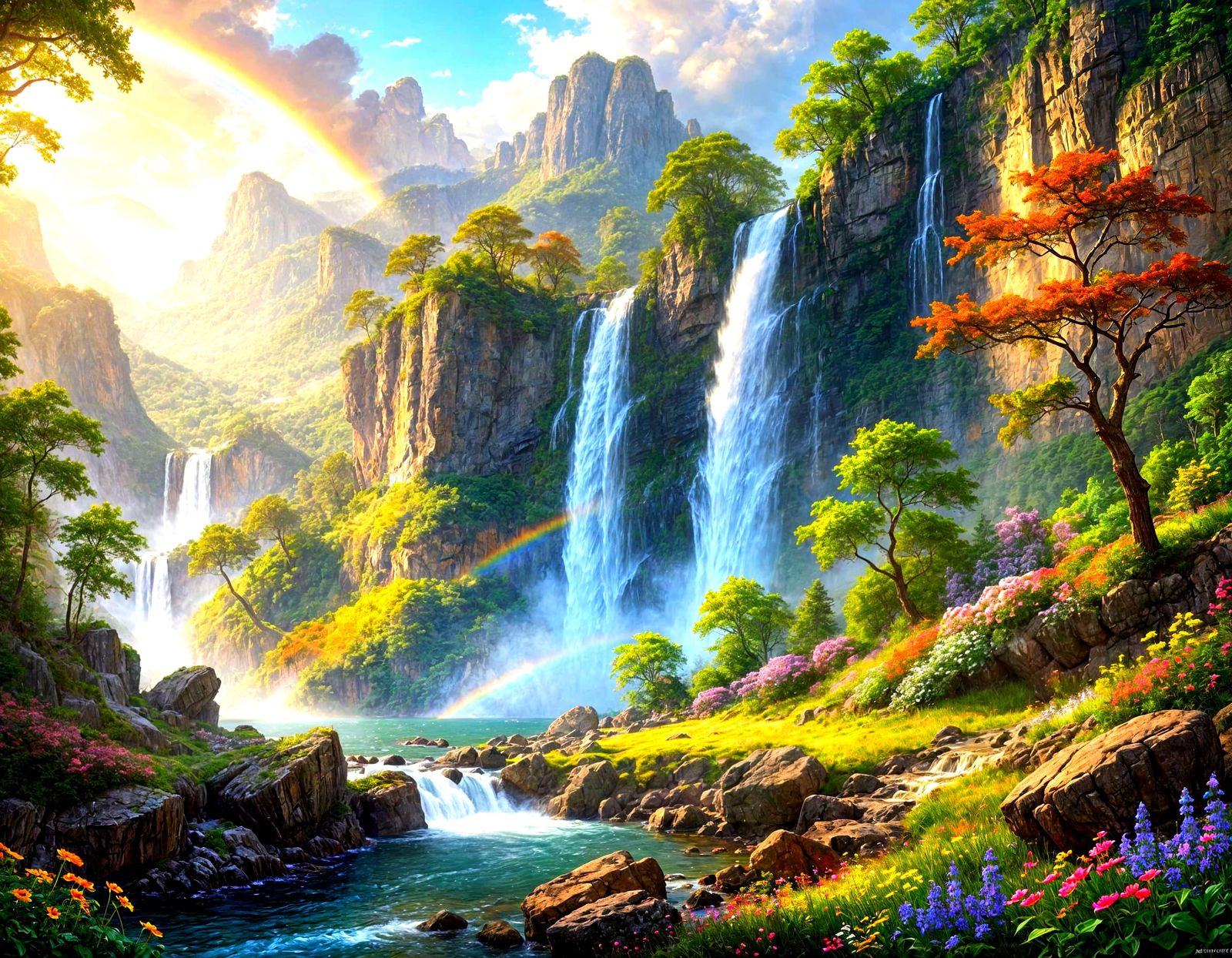A majestic waterfall  by @Tiberius VII