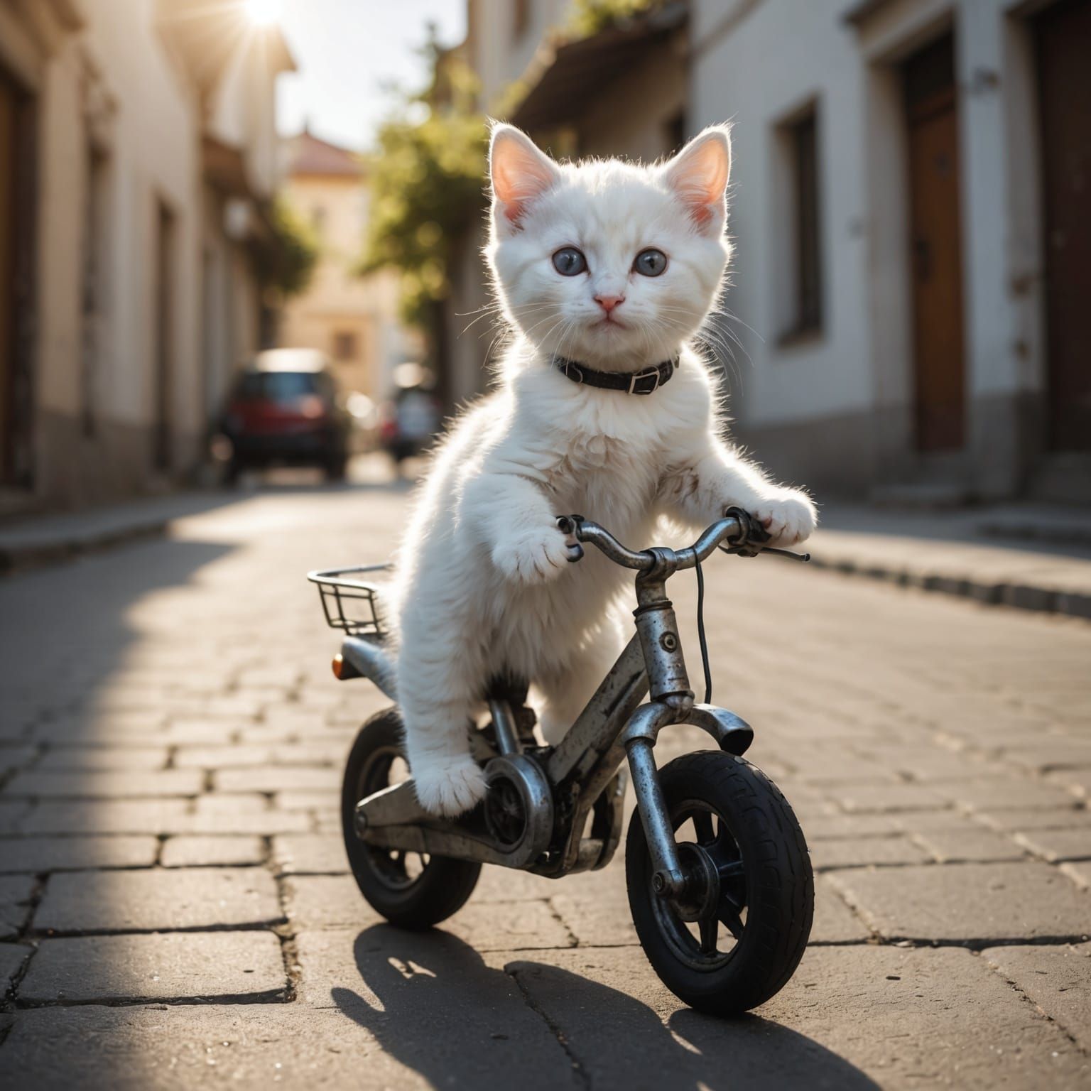 Biking kitten  by @Hartmut