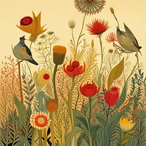 wildflowers by Ambrosius Bosschaert and Victo Ngai