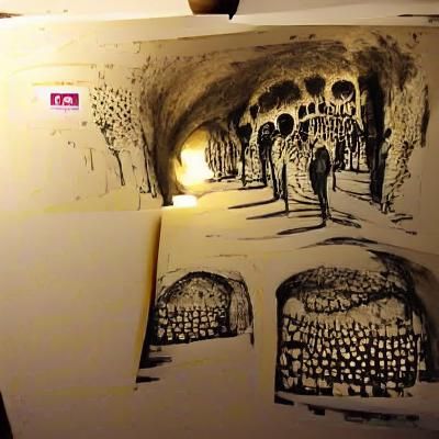 The catacombs of Paris come to life when the lights dim