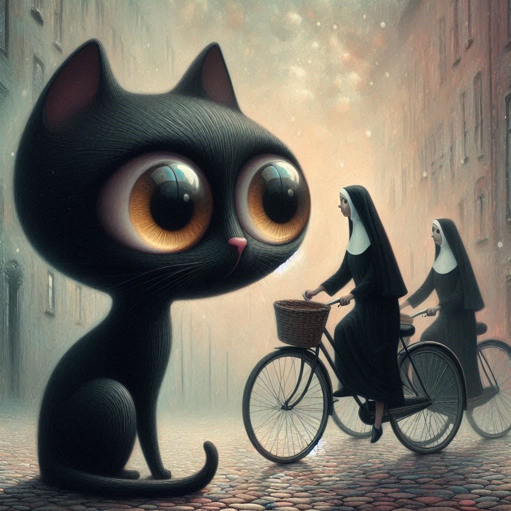 Cat and nuns